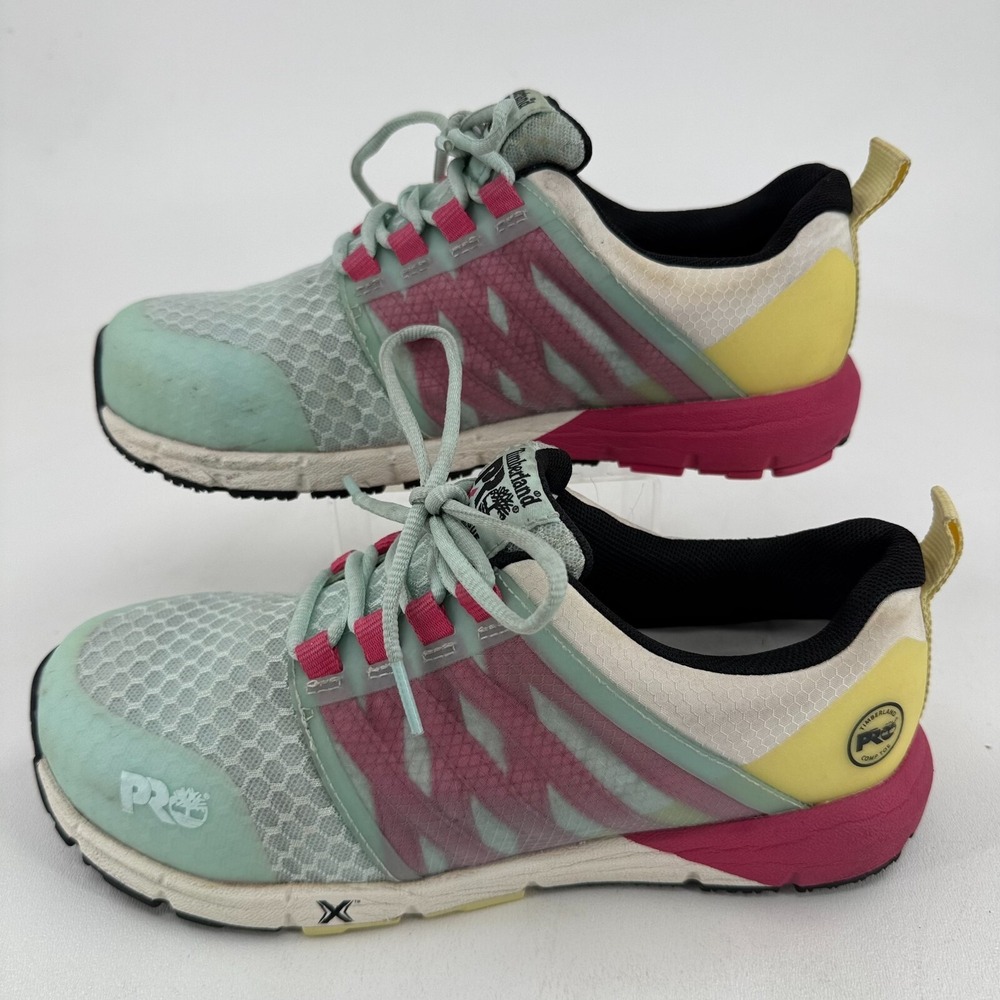 Timberland Pro Work Shoes Day One Radius WOMENS Multicolor Lace Up Comp Toe 8.5 - Picture 2 of 15